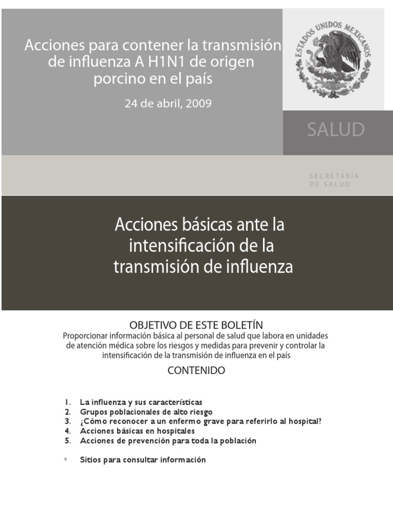 Influenza AH1N1 | PDF | Virus de la Influenza A Subtipo H1 N1 | Influenza