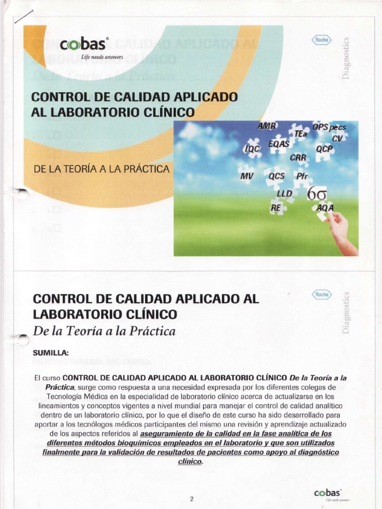 Control de calidad en el Laboratorio Clínico. Parte 1