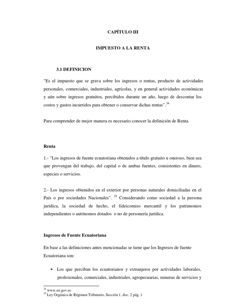 Definición del Impuesto a la Renta | PDF | Impuesto sobre la renta ...
