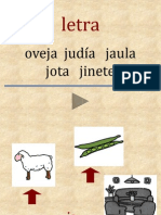 Letra: Oveja Judía Jaula Jota Jinete