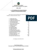 Lista Classificados Residencia PGM Ni 2012