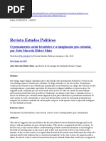 O pensamento social brasileiro e a imaginação pós-colonial