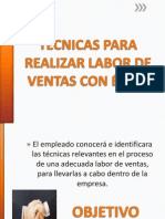 Técnicas para Realizar Labor de Ventas