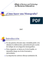 Cómo Hacer Una Monografía