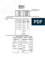 Accounts Test No. 1