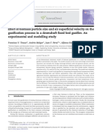 Effect of Biomass Particle Size and Air Superficial Velocity On The Gasification Process in A Downdraft Fixed Bed Gasifier