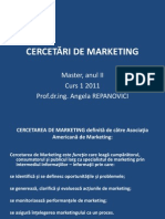 CERCETĂRI DE MARKETING, curs 1