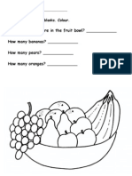 Fruits Worksheet