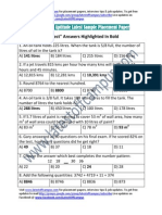 GlobalLogic Sample Aptitude Placement Paper