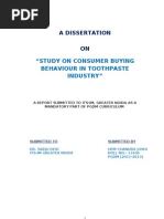 Study On Consumer Buying Behaviour in Toothpaste Industry-Its