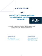 Study On Consumer Buying Behaviour in Toothpaste Industry-Its