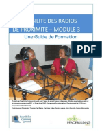 LA VIABILITE DES RADIOS DE PROXIMITE – MODULE 3 - Une Guide de Formation (Radio for Peacebuilding Africa, SFCG – 2010)