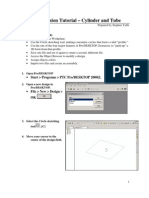 Simple Extrusion Tutorial - Cylinder and Tube: - Start Programs PTC Pro/DESKTOP 2000i2