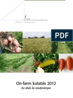 ÖMKi 2012-es on-farm kutatásainak összefoglalója
