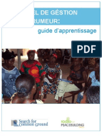 MANUEL DE GÉSTION DE LA RUMEUR: Guide D'apprentissage (Radio For Peacebuilding Africa, SFCG - 2010)