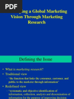 Developing A Global Marketing Vision Through Marketing Research