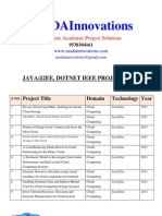 2013/2012 Java DotNet IEEE Projects List