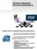 Importanţa comunicării în activitatea managerială