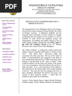 Ibp Statement Re Order of Battle