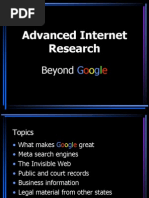 Advanced Internet Research: Beyond