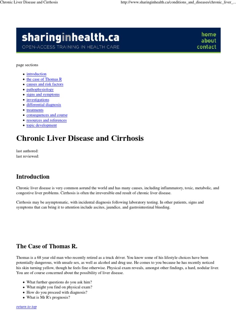 Understanding Chronic Liver Disease | PDF | Cirrhosis | Hepatitis
