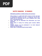 CBSE Class 11 English Note Making