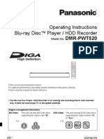 Operating Instructions Blu-Ray Disc™ Player / HDD Recorder: DMR-PWT520