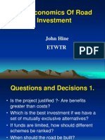 The Economics of Road Investment: John Hine Etwtr