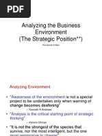 M-Analyzing The Business Environment-STRATEGIC Position