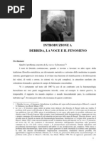 Derrida La Voce e Il Fenomeno