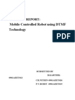 Project Report On Mobile Controlled Robot Using DTMF Technology