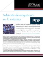 Selección de maquinaria en la industria