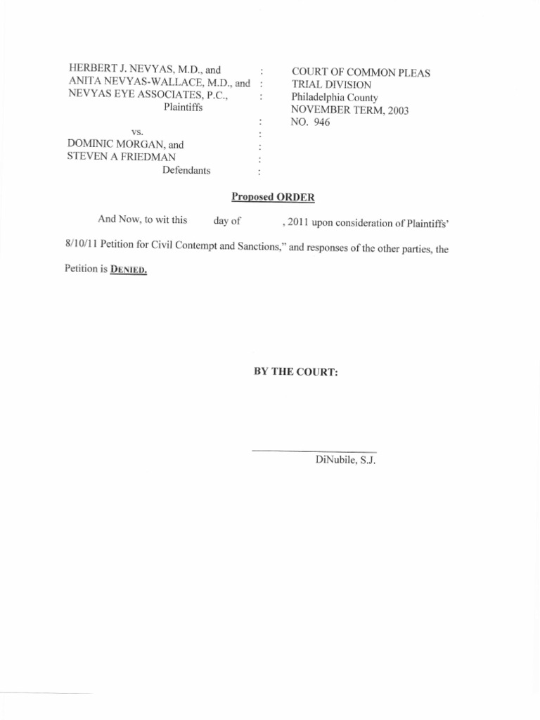 Response To Nevyas Motion For Contempt PDF Defamation