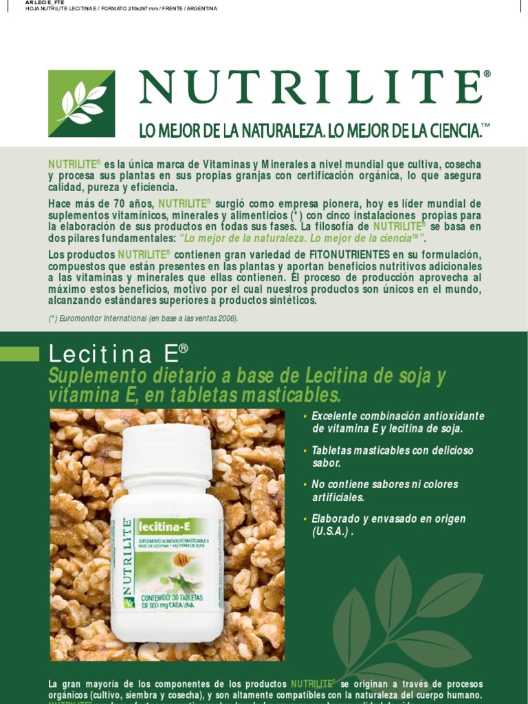 Nutrilite Lecitina Vitamina e Haba de soja