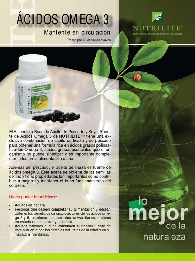 Nutrilite Omega 3 Ácidos Grasos Omega 3 Petróleo