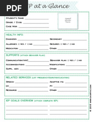 IEP at a Glance