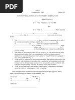 Form 77 Statutory Declaration As To Proof of Debt - General Form