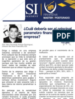 Articulo Finanzas - Cual Deberia Ser El Principal Parámetro Financiero de La Empresa Cost of Capital