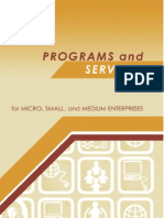 Gov't Progs and Servs for MSME