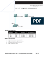 2.4.7 Configuración de La Seguridad Del Switch