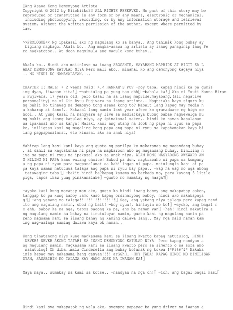 Ang Asawa Kong Demonyong Artista | PDF