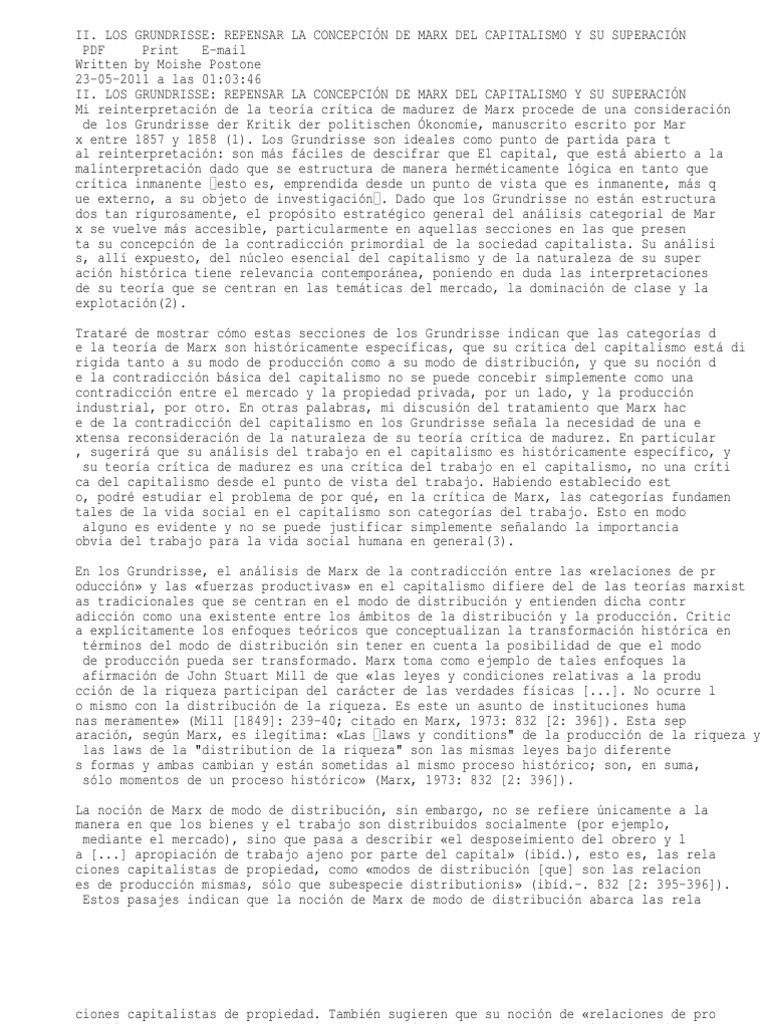 Los Grundrisse | Capitalismo | Karl Marx