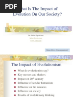 What is the Impact of Evolution on Our Society - Dr. Heinz Lycklama
