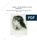 An Die Dichterinn Von Carl Hadermann