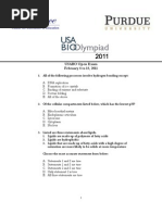 British Biology Olympiad Past Paper | PDF