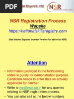 NSR Registration Demo Cognizant Candidates