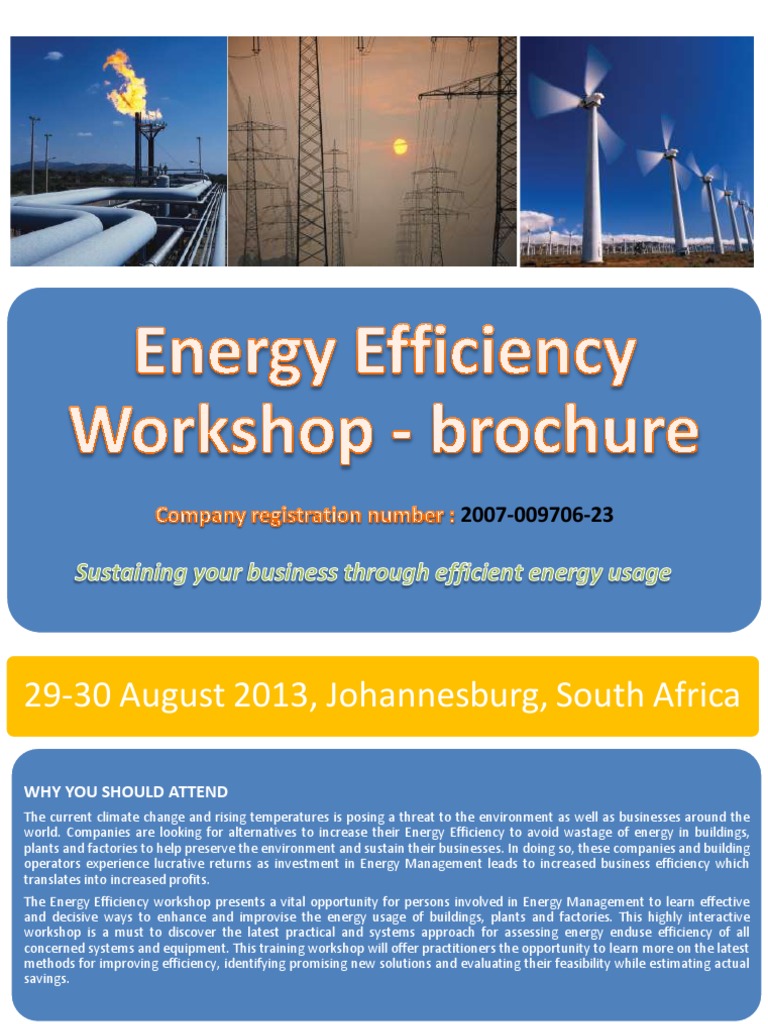 Energy Efficiency Workshop 2013 | PDF | Finance & Money Management