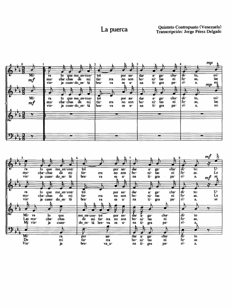 La Puerca SATB | PDF