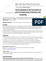 HESS Special Topic-The Role of Technical Standards in The Curriculum of Academic Programs in Engineering, Technology and Computing