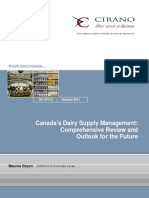 Canada’s Dairy Supply Management:
Comprehensive Review and
Outlook for the Future